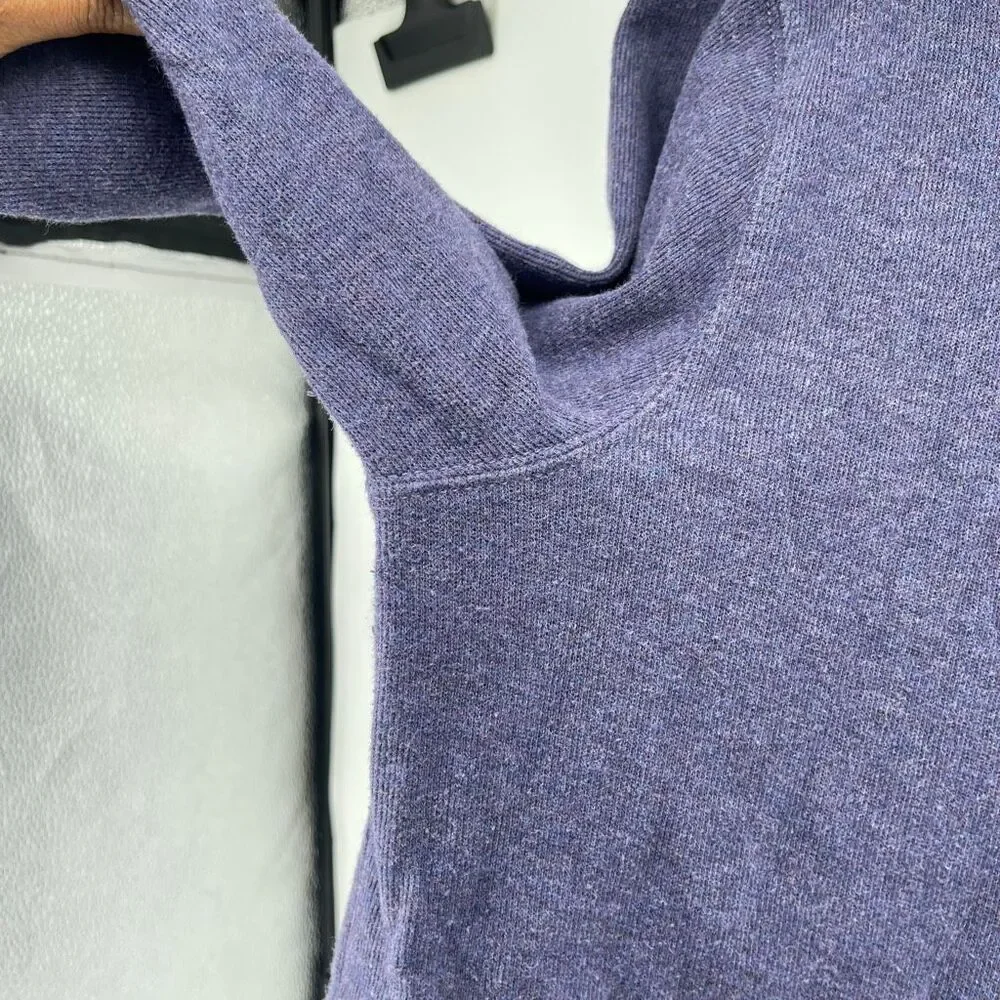 POLO Ralph Lauren Estate Rib Blue Quarter Zip Cotton Knit Sweater Medium